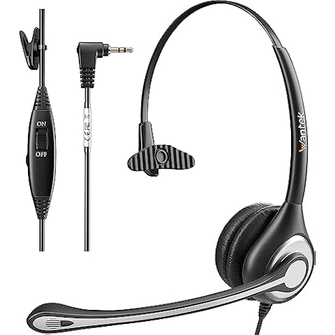 Wantek Casque Téléphonique 2,5 mm Cover
