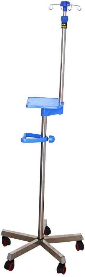 WXXGY Movable Trolleys, Household Serving Cart Pet Hospital Stainless Steel Deluxe Drip Stand Infusion Holder, 4 Rolling Wheels, 4 Hooks, Height Adjustable/Style-1/110Cm*210Cm : Industrial & Scientific
