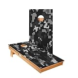 Skip's Garage Black Digital Camo Cornhole Boards - Includes (2) Boards + NO Additional Accessories