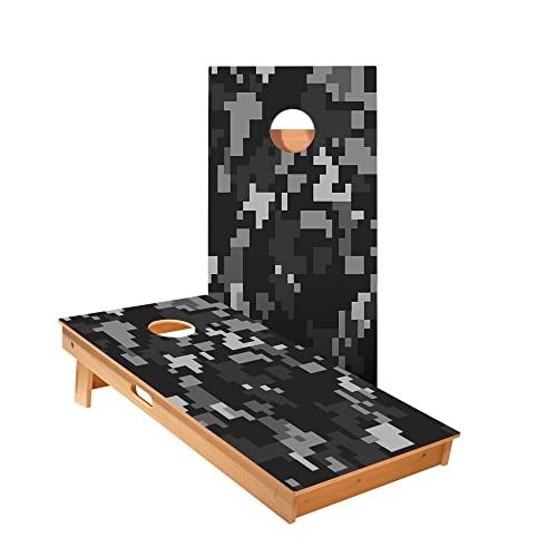 Skip's Garage Black Digital Camo Cornhole Boards - Includes (2) Boards + No Additional Accessories #TOP4