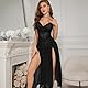 BDSMJOY Dessous Damen Sexy Unterwäsche Reizwäsche Hochwertig,Erotische Nachthemden für Damen,Spitze Lingerie Kostüme für Erwachsene Damen Unterwäsche V-Ausschnitt Nachthemd Kleidung (Schwarz, S)