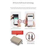 Kleine Geldbörse Damen mit Münzfach & RFID-Schutz, Echtes Leder Mini Portemonnaie Geldbeutel Kreditkartenetui für Frauen Mädchen - Cremefarben – Bild 3