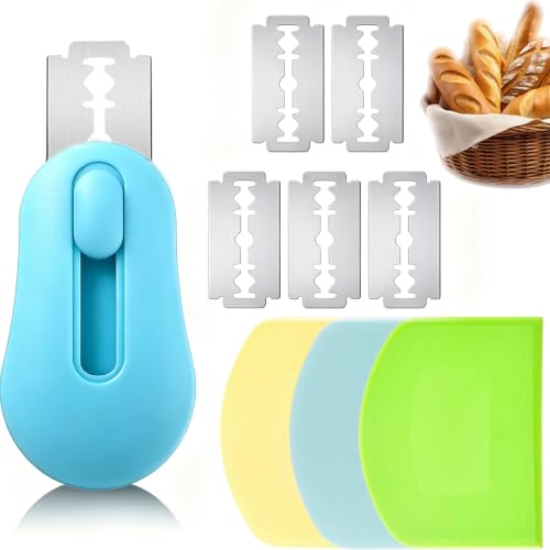 9PCS Bread Making Accessories, Bread Lame Dough Scoring Tool, Dough Scraper