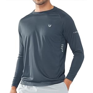 NORTHYARD Men’s Sun Protection UPF 50+ Shirts Long Sleeve Running Workout Athletic Gym Shirt UV Swim Fish Rash Guard Hiking