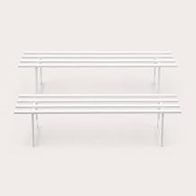 RIOH Elite Plant Stand (Set of 2) | 32 Inch, White | 300 Kg Load Capacity | Elegant Plant Stands for Outdoor Balcony & Indoor Living Room | Rust-Free, 9-Layer Powder Coating | Pot Stand