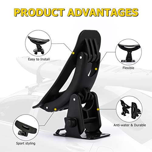 Auxmart Kayak Roof Racks Universal Saddles Kayak Carrier Mount Roof Top Mounted On Roof Racks For Canoe Boat Paddle Board Surfboard Car Suv Crossbar #TOP1