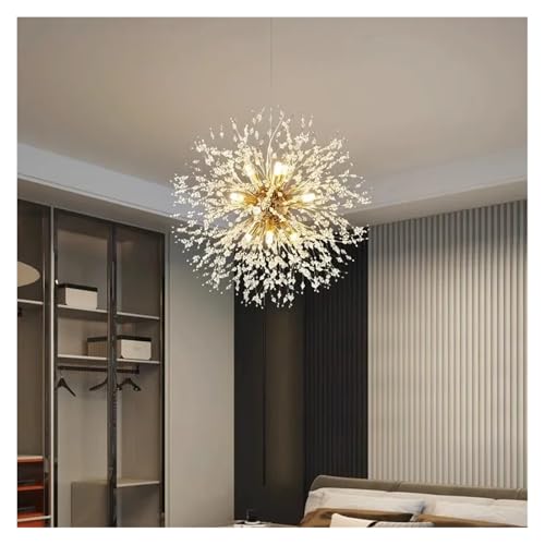 Lustre d'intérieur pour Plafond, éclairage de Salon, décoration de Chambre, Salle à Manger, Suspension LED contemporaine (lumière Chaude, 9 têtes Rondes)