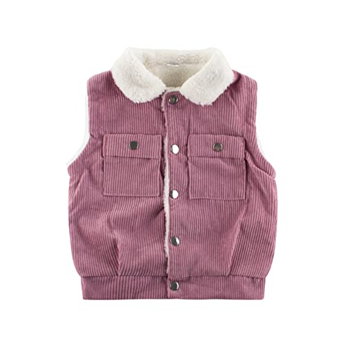 Kids Baby Girls Boys Sleeveless High Neck Lightweight Down Fleece Vest Jacket Toddler Fleece (Pink, 8-9 Years)