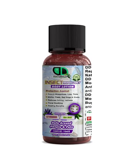 DD Teck Insect Repellent Body Lotion – 100% Natural Protection Against Mosquitoes, Lice, Ticks, Fleas – Lavender & Tea Tree Essential Oils – Safe for