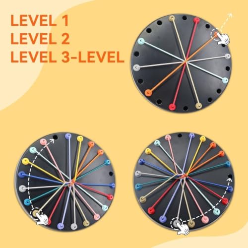 Image of Awestuffs Rope Untangling Puzzle Game Challenge for Kids & Adults | Develops Fine Motor Skills & Cognitive Learning | Educational Strategy Toy for Family, Travel & Party Fun