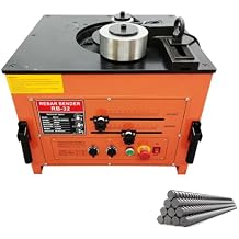 110V Electric Rebar Bender Machine 6-32mm Steel Bar Bending 0-180Adjustable Angle 110V Bench Top Rebar Bender with CE ROHS PSE KC Certified