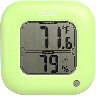 BALDR Thermo Square Thermometer and Hygrometer, Green