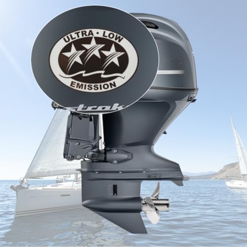 Image of Outboard Motor Low Emission 3 Star California Sticker Decal for Mercury | 3.58 x 2.4 Inch, Also Fit Yamaha, Suzuki, Honda, Johnson Evinrude and most Brand Motors