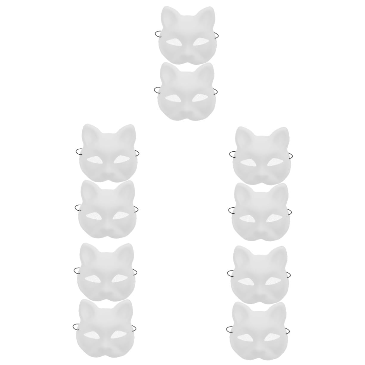 Amosfun Maschera Embrionale Bianca Con Faccia Di Gatto Maschera Da Dinosauro Maschera Da Ballo Maschera Da Gatto Maschera Di Volpe Verniciabile Maschere Bianche Plastica