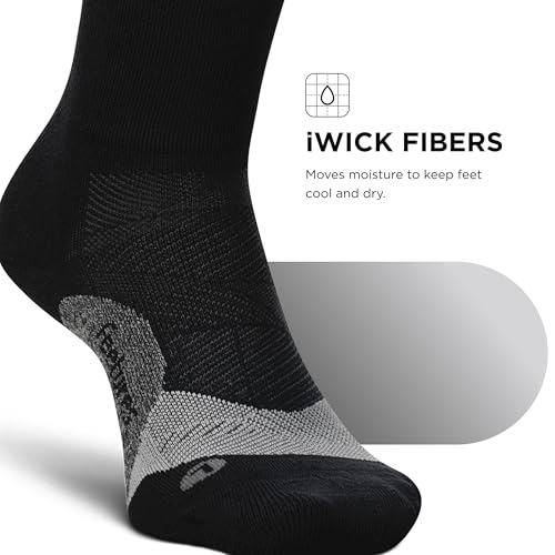 Image of Feetures Elite Light Cushion Mini Crew Sock - Sport Sock with Targeted Compression