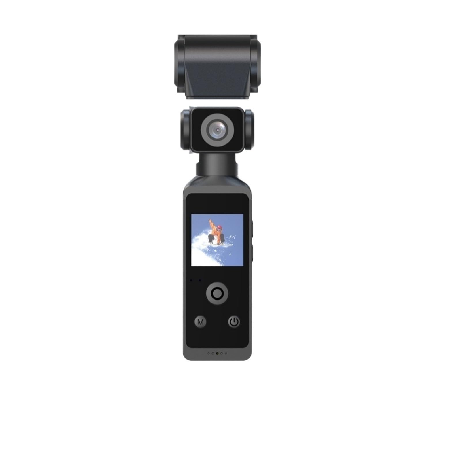 Kamera sportowa, Kamera sportowa 4K Pocket Action Camera Obrotowa wodoodporna obudowa Rower Podróż Kierowca Rejestrator,do jazdy na rowerze, motocyklu