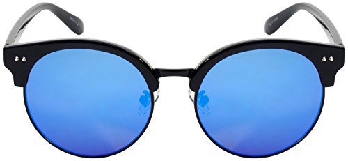 Edge I-Wear Retro Inspired Horned Rim Half Frame Flat Lens Sunglasses 32115SL-FLREV2