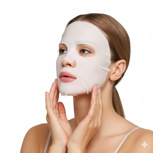 Image of Collagen Face Masks - Deep Hydrating & Firming Overnight Hydrogel Mask, Anti-Wrinkle Lifting, Real Collagen Infused for Plump Skin, Skin Treatment Mask (4 pcs)