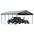 Arrow Carports Full-Size Galvanized Steel Double Carport Kit, Wind and Snow Rated, Corrosion-Resistant Powder-Coated Metal Frame for Vehicles, Boats, Equipment, and Storage, 20' x 20' x 9', Gunmetal
