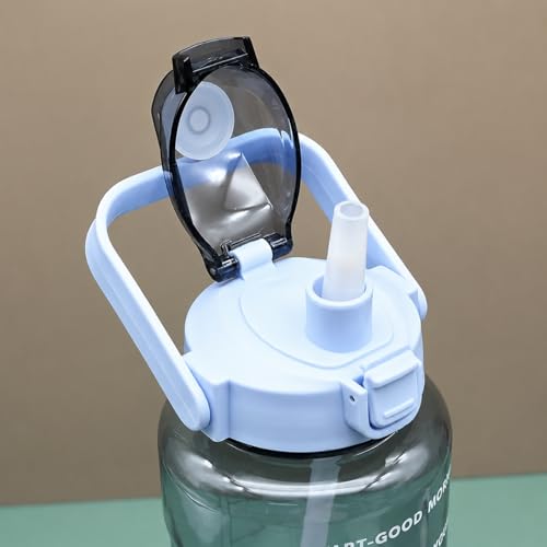 Image of Transparent Water Bottle 2000ML with Motivational Time Marker | Leak Proof&Break-Proof 2 litre water bottle | Best Usage For Office /School /Gym /Travel Water Bottle