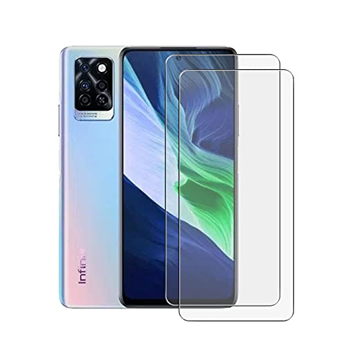AQGG 2 Pack Screen Protector for Infinix Note 10 Pro (6.95"),9H Hardness - HD - 2.5D Edge - Bubble Free - Scratch Resistant Protective Film Tempered Glass for Infinix Note 10 Pro