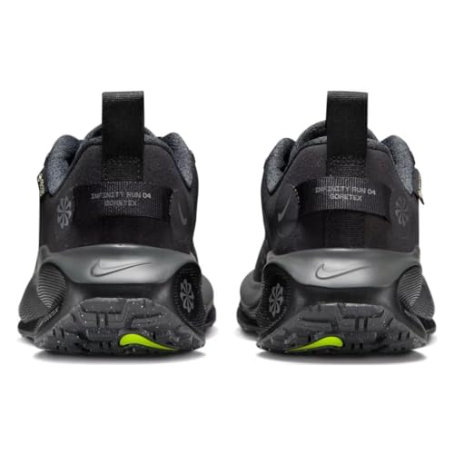 Nike InfinityRN 4 Gore-TEX Women's Waterproof Road Running Shoes (FB2197-002, Black/Volt/Anthracite) Size 7.53