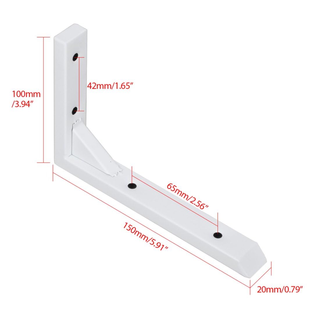 Mooche 4PCS Heavy Duty Shelf Brackets 6 inch - Image 2