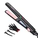 Flat Iron For Hair - Professional Hair Straightener with 2 in 1 Ceramic Tourmaline Plate & Dual Voltage, 11 Temperature Settings for All Hair Types, 10s Instant Heat, Auto Shut Off, 1 Inch