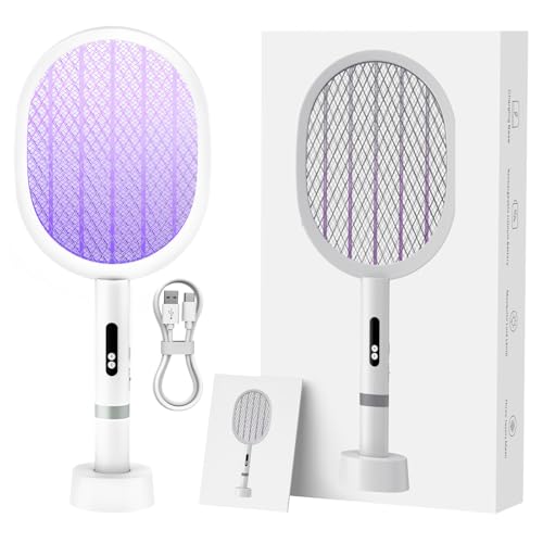 Electric Fly Swatter Racket 4000V 2 in1 Detachable Bug Zapper - image 1