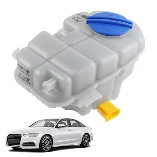 YzusGomumu 4G0121403G Engine Coolant Overflow Reservoir Tank With Cap & Sensor Compatible With 2012-2018 Audi S6 S7 A6 A6 RS7 Quattro A7 Quattro Automotive Coolant Reservoir Replaces V10-8562