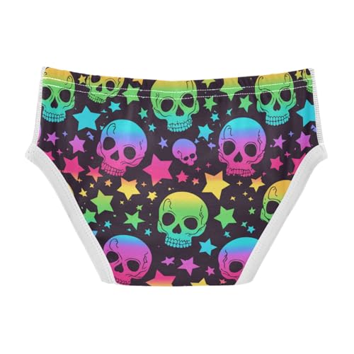 Wusikd Skull Rainbow Boys' Underwear Cotton Colored Boys Briefs Soft Toddler Underwear 2T2
