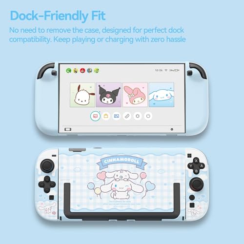 Kuitmor Dockable PC Protective Case Compatible with Switch 2 Model 2025, All-Round Protection Hard Protective Shell for Switch 2 2025 Accessories (Blue & White Cinnamoroll) by Kuitmor - Image 3