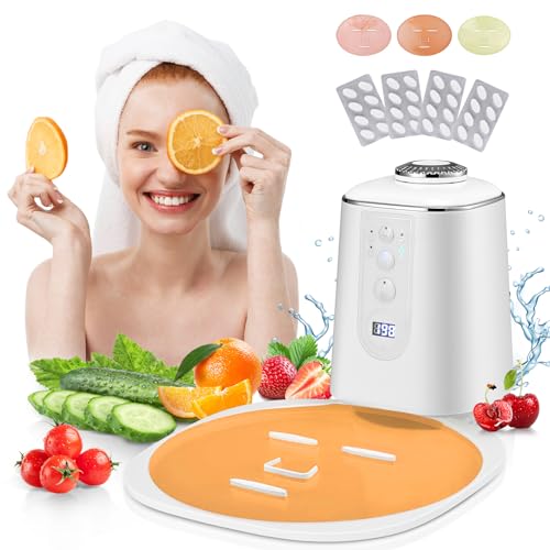 Máquinas de máscaras, juego de mascarillas faciales con 32 piezas de colágeno, para manualidades, frutas naturales, vegetales, mascarillas visuales, voz inteligente, limpieza automática