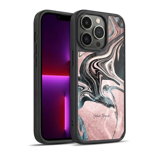 Coque iPhone 13 Pro gel renforcé antichoc militaire Nature Magick rose