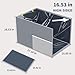 Aokeyee Cat Litter Box Enclosure Splash Guard, High Side All-Inclusive Waterproof, Gray Foldable Pet Litter Box Shield with 2 Hooks, Anti-Leakage, Dust Control, Easy to Clean