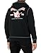 True Religion Men's Big T Zip Up Hoodie, Jet Black, Large