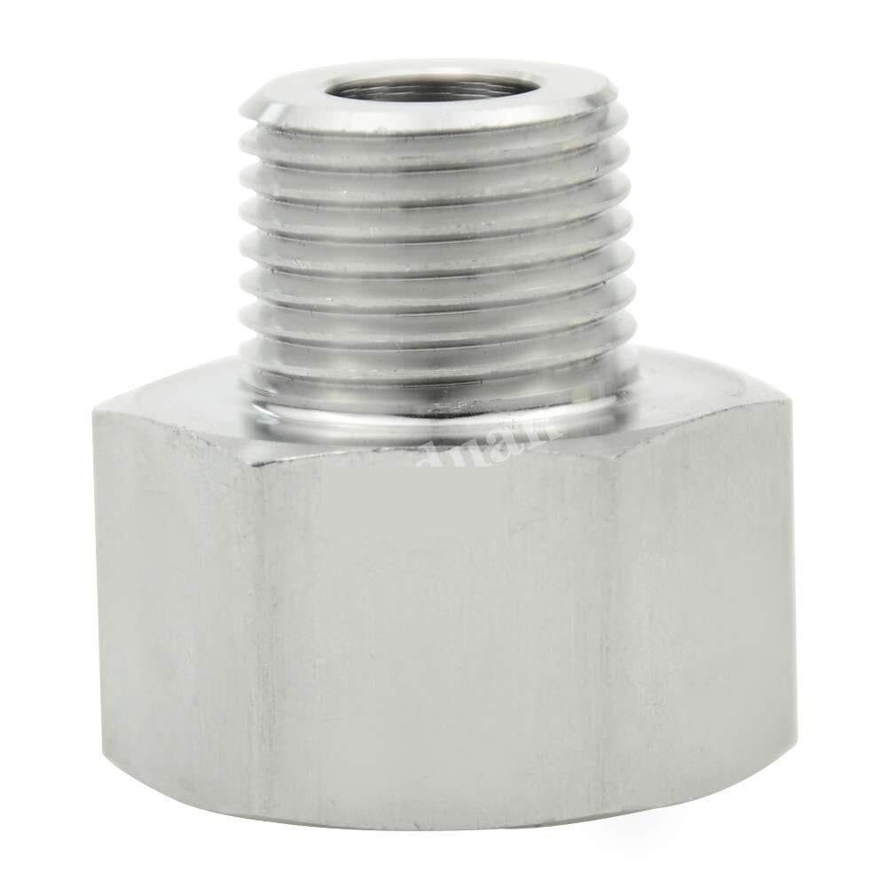 Adattatore filettato in acciaio inox G 1/2" femmina a NPT 1/2" maschio tubo BSP a NPT convertitore (1/2" G femmina a 1/2" NPT maschio)