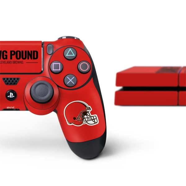 Skinit Decal Gaming Skin Compatible with PS4 Console and Controller Bundle - Officially Licensed NFL Cleveland Browns Team Motto Design