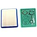 Produktbild AISEN 398183 498260 Vergaser Reparatursat Dichtung Satz mit 491588 491588S Luftfilter für Briggs & Stratton 3 PS, 3,5 PS und 4 PS Motoren Wolf 205 8411, 2059 223