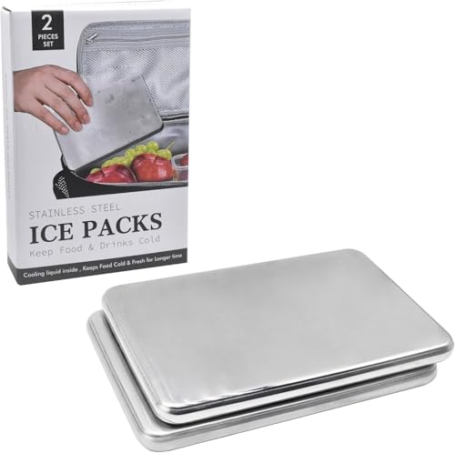 保冷剤 ステンレス 長時間 強力 スピード冷凍&高性能保冷【最高な保冷力】 繰り返し使える冷却プレート 食品級304ステンレス製 繰り返し使える 高耐久 日本仕様 最高な冷却用品 夏のビーチ/ピクニック保冷アイテム アウトドア/キャンプ/釣りに最適