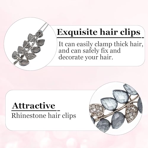 Mabor Clips para el Cabello Vintage con Cristales Azules miniatura 5