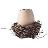 Garneck 1 Set Ceramic Eggshell Planter with Unique Bird Nest Design Portable Water Culture Vase Utensils Eggshell Container for Home Decoration