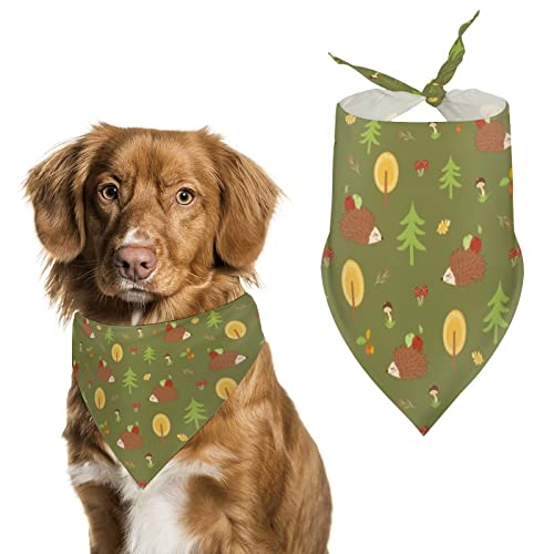 Cute Squirrel Animal Pattern Dog Bandanas Pet Scarfs Triangle Bibs Adjustable Accessories for Dogs Pets