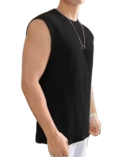 Men Gym Vest Muscle Fit Stretch Fabric Sleeveless Gym Training Bodybuilding Performance Style-image-23