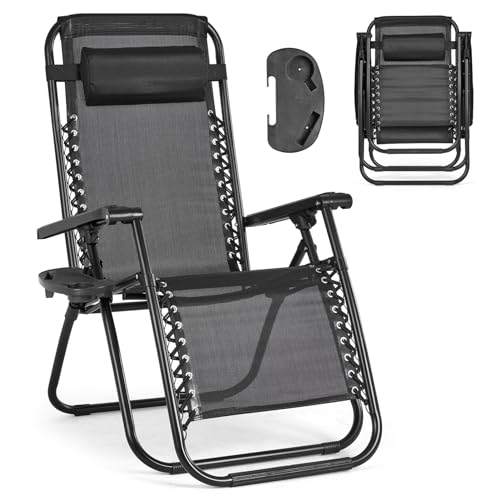 BOJIA Silla reclinable Plegable de Gravedad Cero, Silla...
