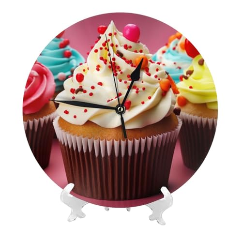 Horloge murale moderne décorative fonctionne à piles cupcake 24 cm - 3