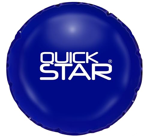 QUICK STAR Poolkissen Rund 500 cm Blau | 4 Seile & Sicherheitsventil | 2X Reparaturset | PVC 0 44mm | Winter Pool Kissen mit Doppelnaht | Luftkissen Chlor- und UV-Beständig