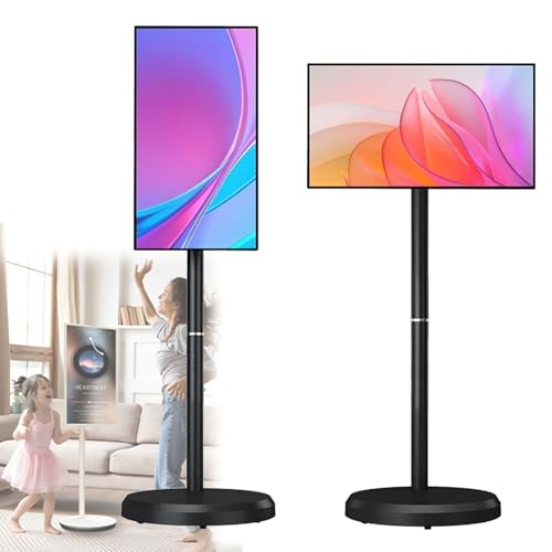 Monitor de TV portátil con pantalla táctil, 21.5 pulgadas, 1080p, Smart Rolling TV con rotación giratoria completa y múltiples proyecciones compartidas