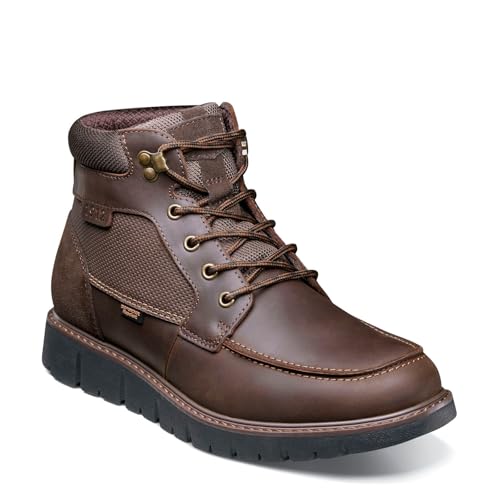 Nunn Bush Men's Karnak Moc Toe Boot Lightweight Comfortable Chukka, Brown, 9 Medium