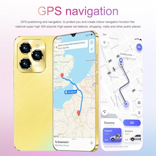 Image of HOT 40 Pro Unlocked Phone, Mobile Phones, 5G Cell Phone 4GB+128GB Smartphone Android 13.0, 6.8 Inch FHD+ Display 120Hz 64MP Camera, 6800mAh Battery (Gold)